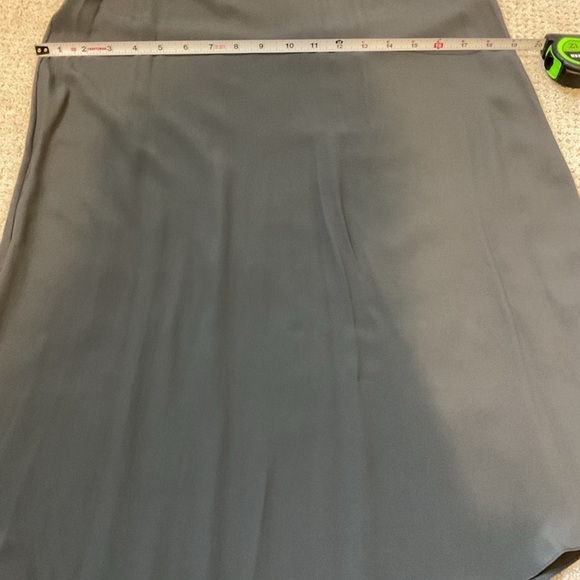 Brunello Cucinelli Grey V-Neck Slip Dress Size Medium Silk Blend Sheath - Picture 10 of 13